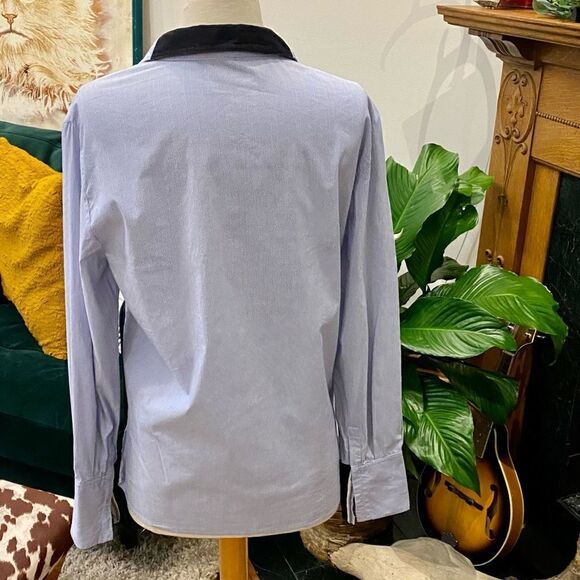 3.1 Phillip Lim Chic Button Down Blouse Contrast Trim and Zipper Cuff Sleeves - Picture 9 of 9